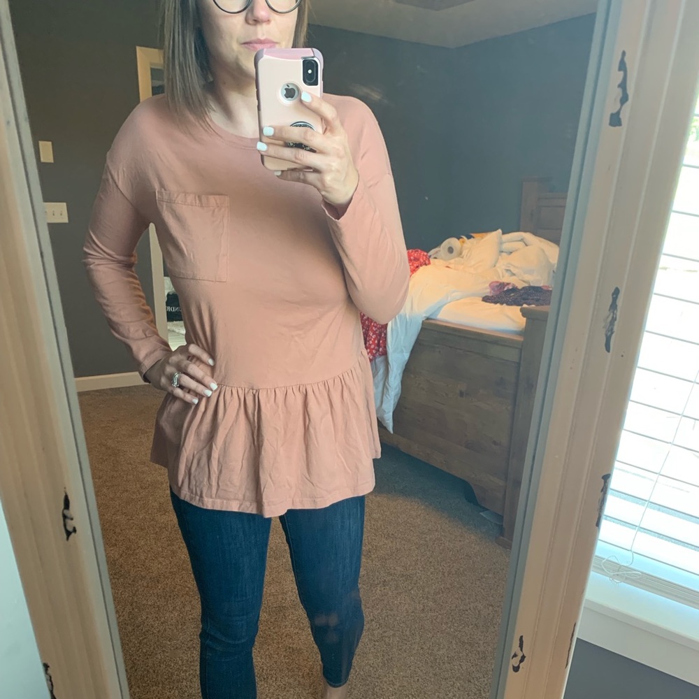 Zara Trafaluc (TRF) collection peplum top